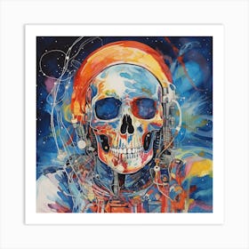 Space Skull Art Print