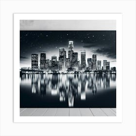 Black And White Cityscape 3 Art Print