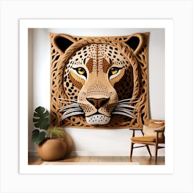 Leopard Head Bohemian Wall Art 1 Art Print