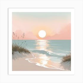 Sunset On The Beach 13 Art Print