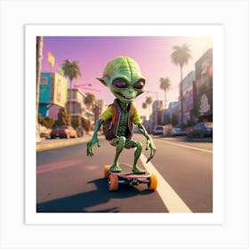 Alien Skate 17 Art Print