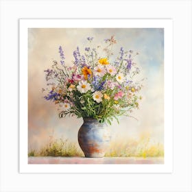 Wildflowers In A Vase Art Print