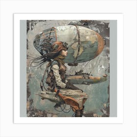 Steampunk Girl 2 Art Print