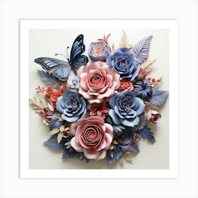 Paper Flowers 26 Art Print