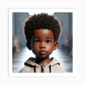 Afro Boy Art Print