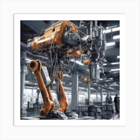 Robot In A Factory 2 Art Print