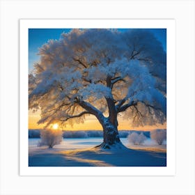 Tree In The Snow Art Print