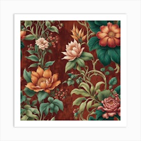 Floral Wallpaper 6 Art Print