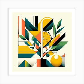 Abstract modernist Lemon tree Art Print