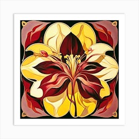 Abstract Flower 1 Art Print