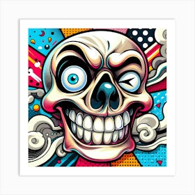 Pop Skull Art Print