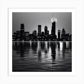 Cityscape At Night 10 Art Print