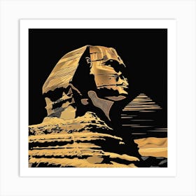 A Sphinx In Giza Minimal Illustration 1719991507 4 Art Print