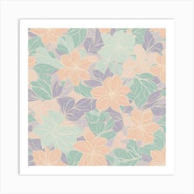 Seamless Floral Pattern 4 Art Print