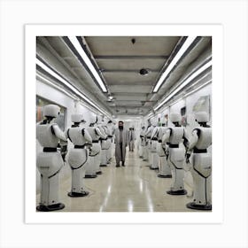 Robots In A Factory 5 Art Print
