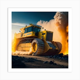 Buldozer Fire (4) Art Print