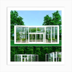 Glass House 3 Art Print