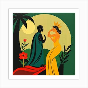 King And The Queen Art Print