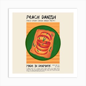Peach Danish Square Art Print