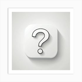 Question Mark Icon 1 Art Print