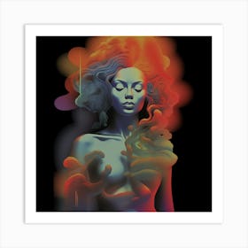 Woman, Psychedelia, Artwork Print, "Nature Lover" Art Print