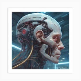 Cyborg Head 48 Art Print