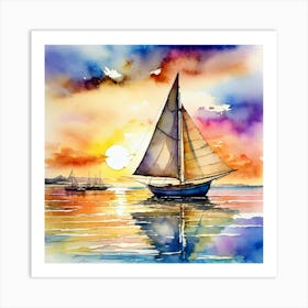 Sailing Boat 1 Art Print