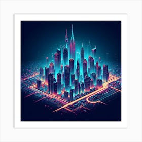 Futuristic City 18 Art Print