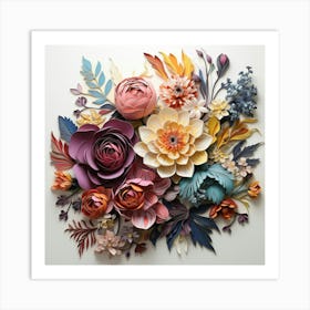 Paper Flowers 44 Art Print