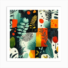 Abstract Floral Pattern 4 Art Print