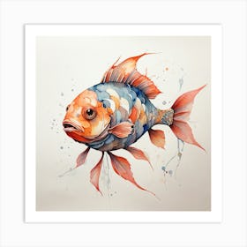 Fish Watercolor Painting 1 Art Print