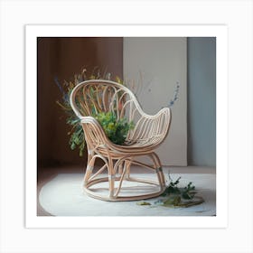 Rattan Chair Art Print