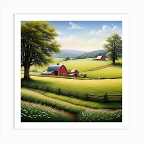 Farm Scene 2 Art Print