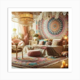 Bedroom Bohemian's design Art Print