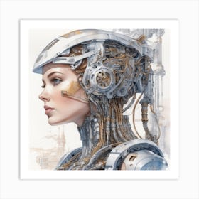 Futuristic Woman 13 Art Print