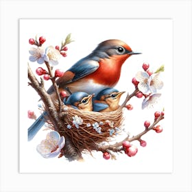 Bird In The Nest Art Print