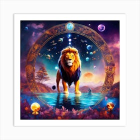 Lion Of The Zodiac Art Print