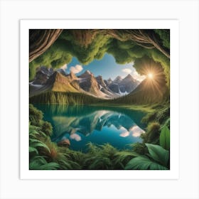 Lake In The Forest 1 Art Print