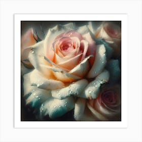 Roses In The Rain Art Print