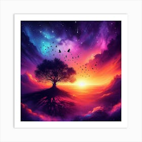 Tree In The Sky 33 Art Print