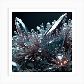 Microscopic View Of Crystal 8 Art Print