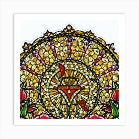 Picture of medieval stained glass windows 9 Art Print