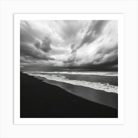 Stormy Day At The Beach Art Print