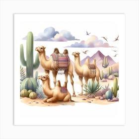 Camels 1 Art Print