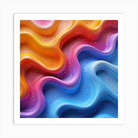 Abstract Colorful Liquid Background Art Print