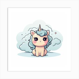 Cute Unicorn 394 Art Print