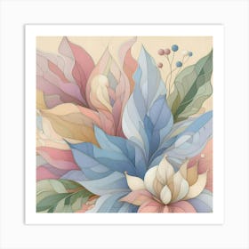 Abstract Floral Painting 5 Art Print