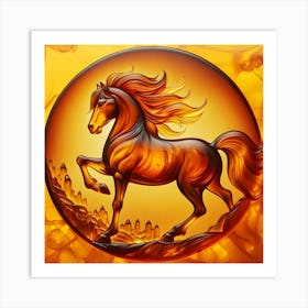 Zodiac Horse Art Print