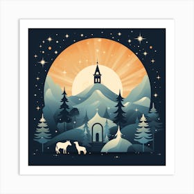 Christmas Village 35 Art Print