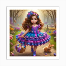 Easter Girl Art Print